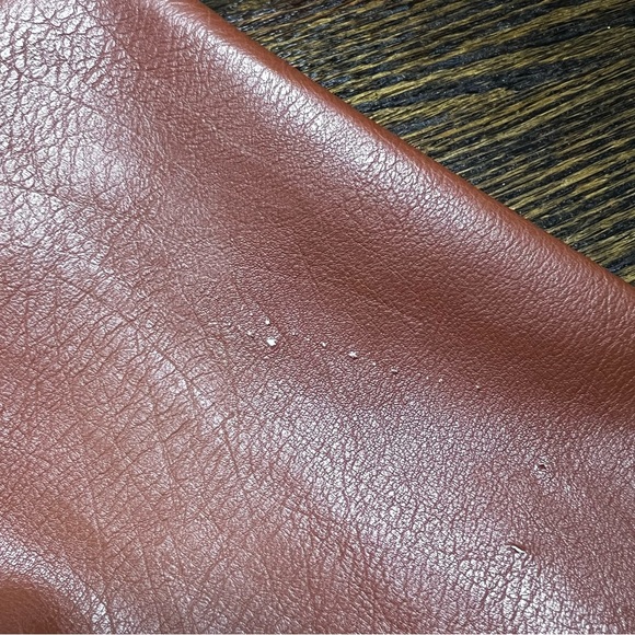 Anthropologie Brown Vegan Leather Moto Jacket Extra Large - Picture 14 of 15